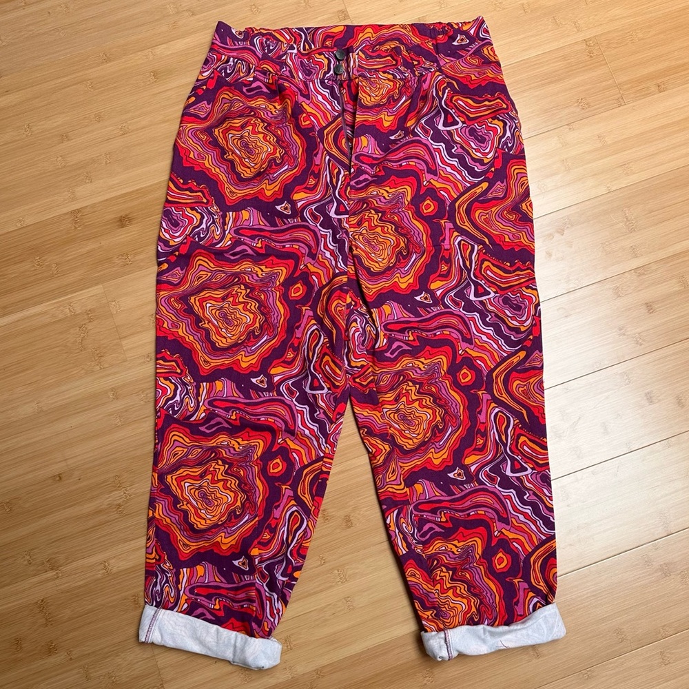 Lucy and Yak Vibrant Swirl Patterned Jeans